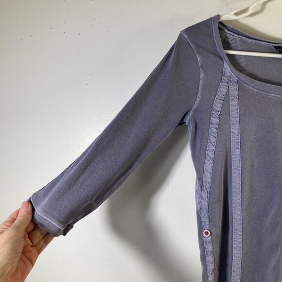 Womens French Connection Corset Style Top Blue Gray L snug - Picture 4 of 6